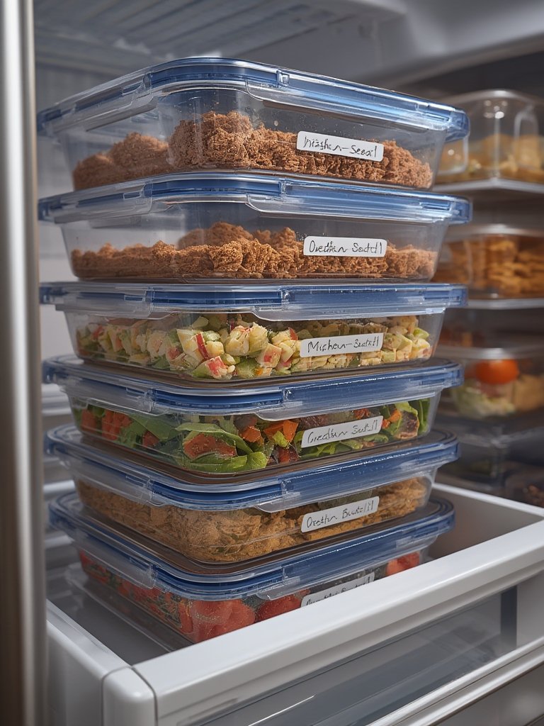 food containers in action