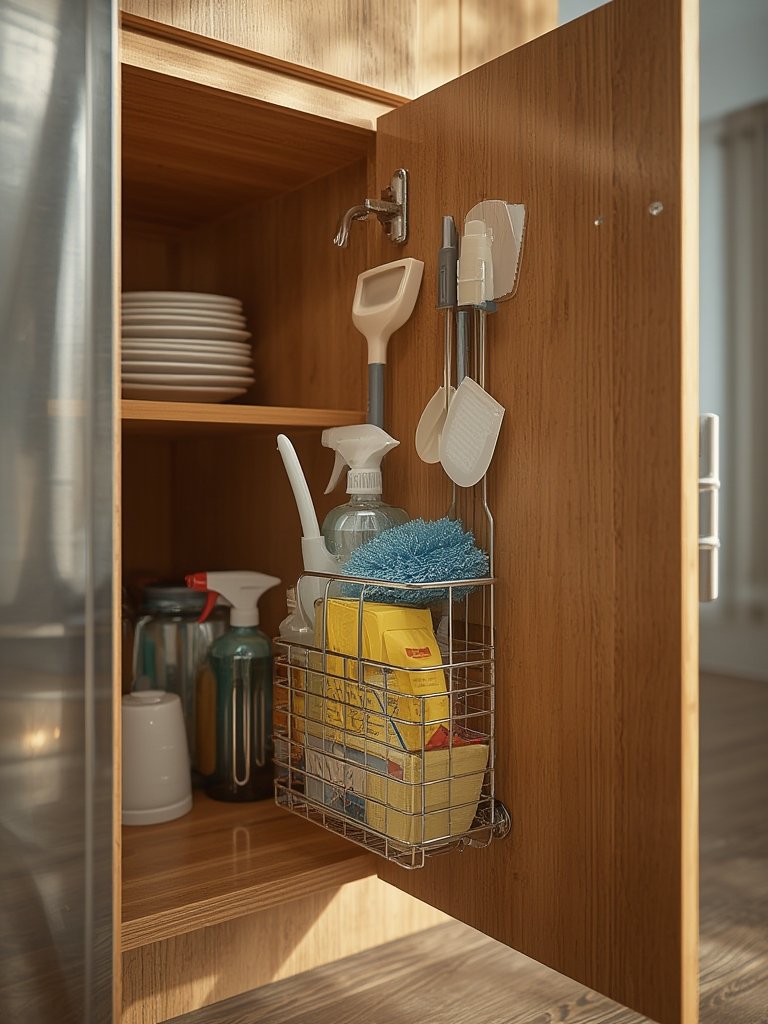 wall organizer in action