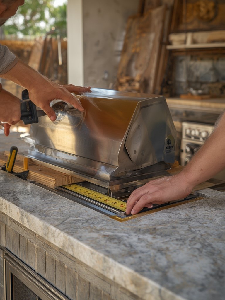 outdoor kitchen built-in grill - Illustration 2