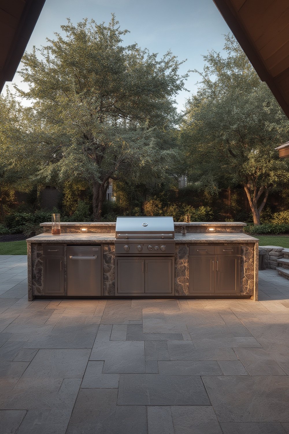 outdoor kitchen built-in grill - Illustration 1