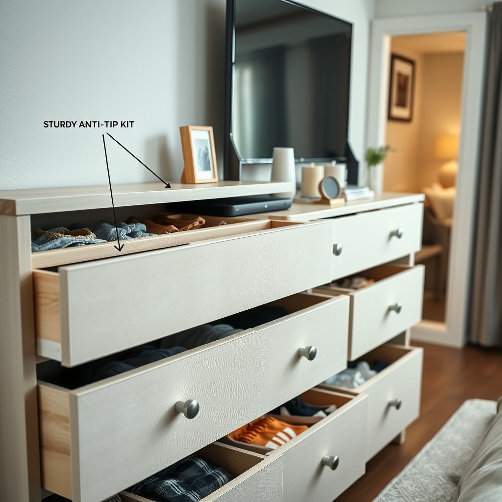 dresser organizer in action