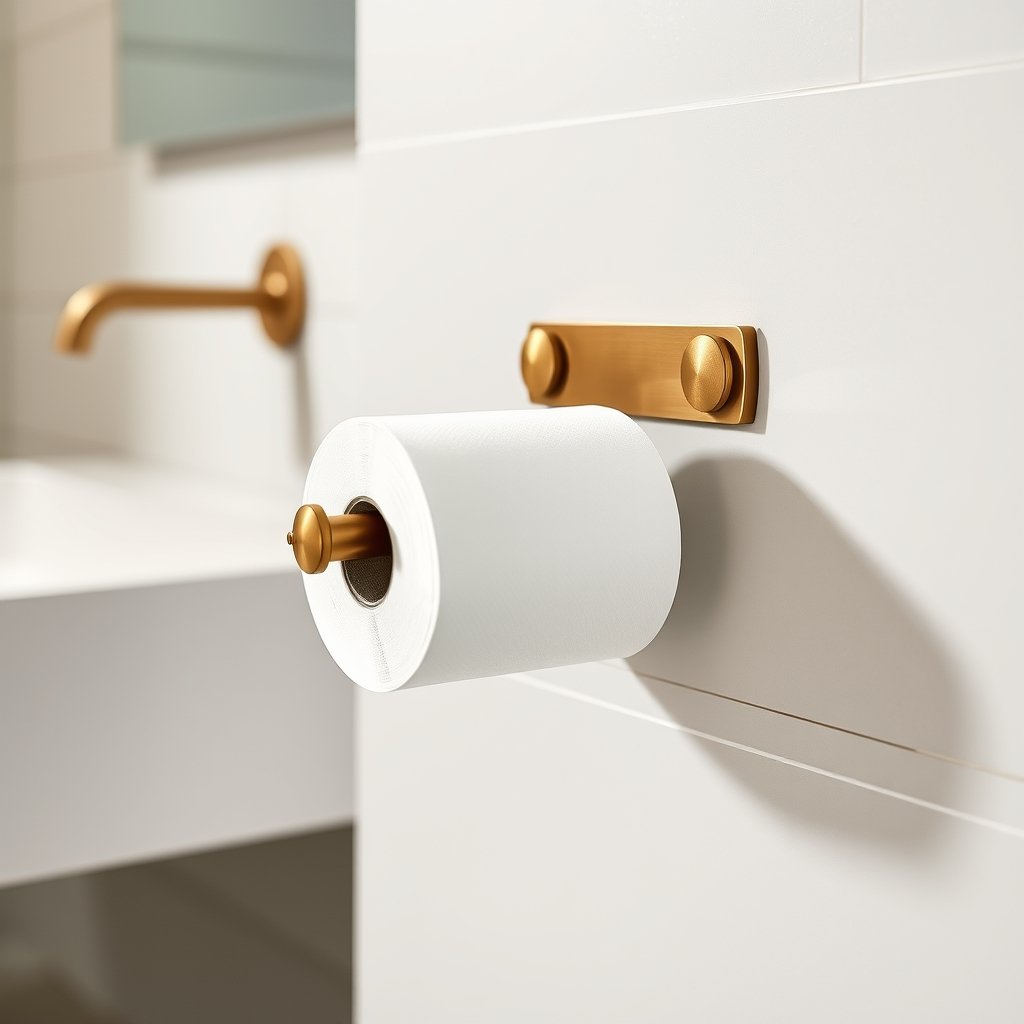 toilet holder in action