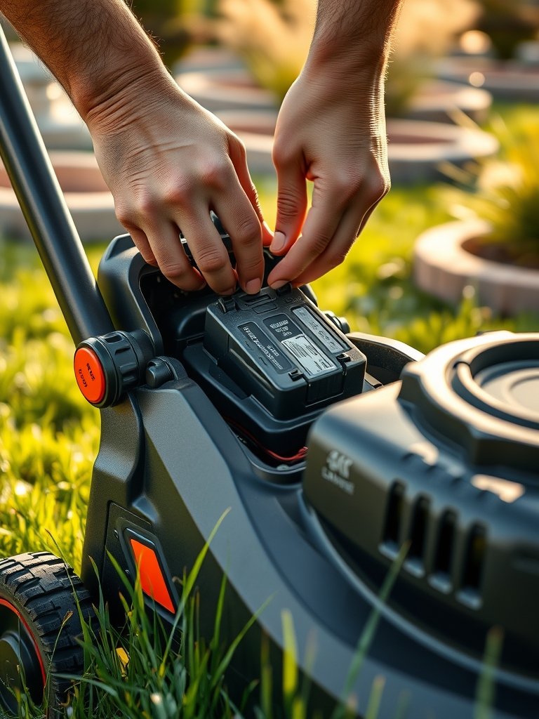 cordless electric lawn mower - Illustration 2