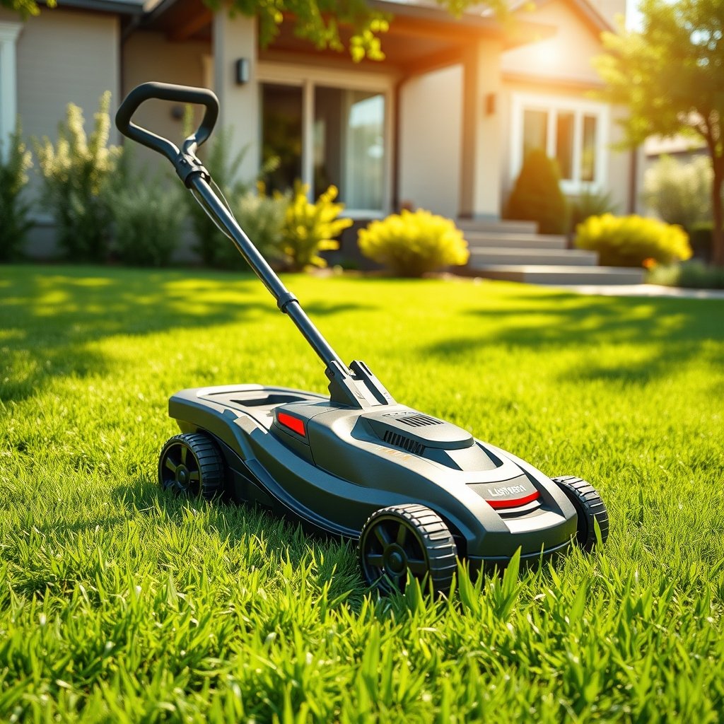 cordless electric lawn mower - Illustration 1