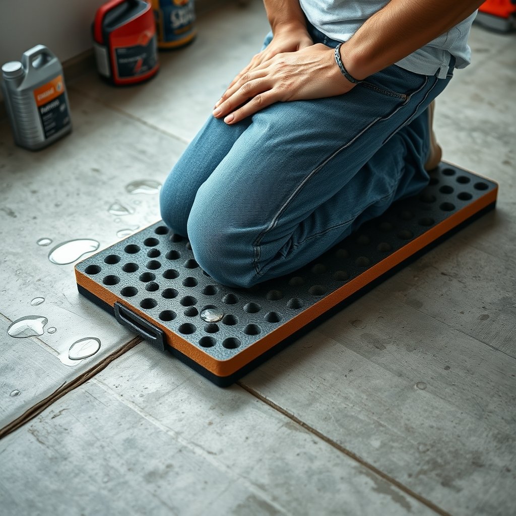 kneeling pad in action