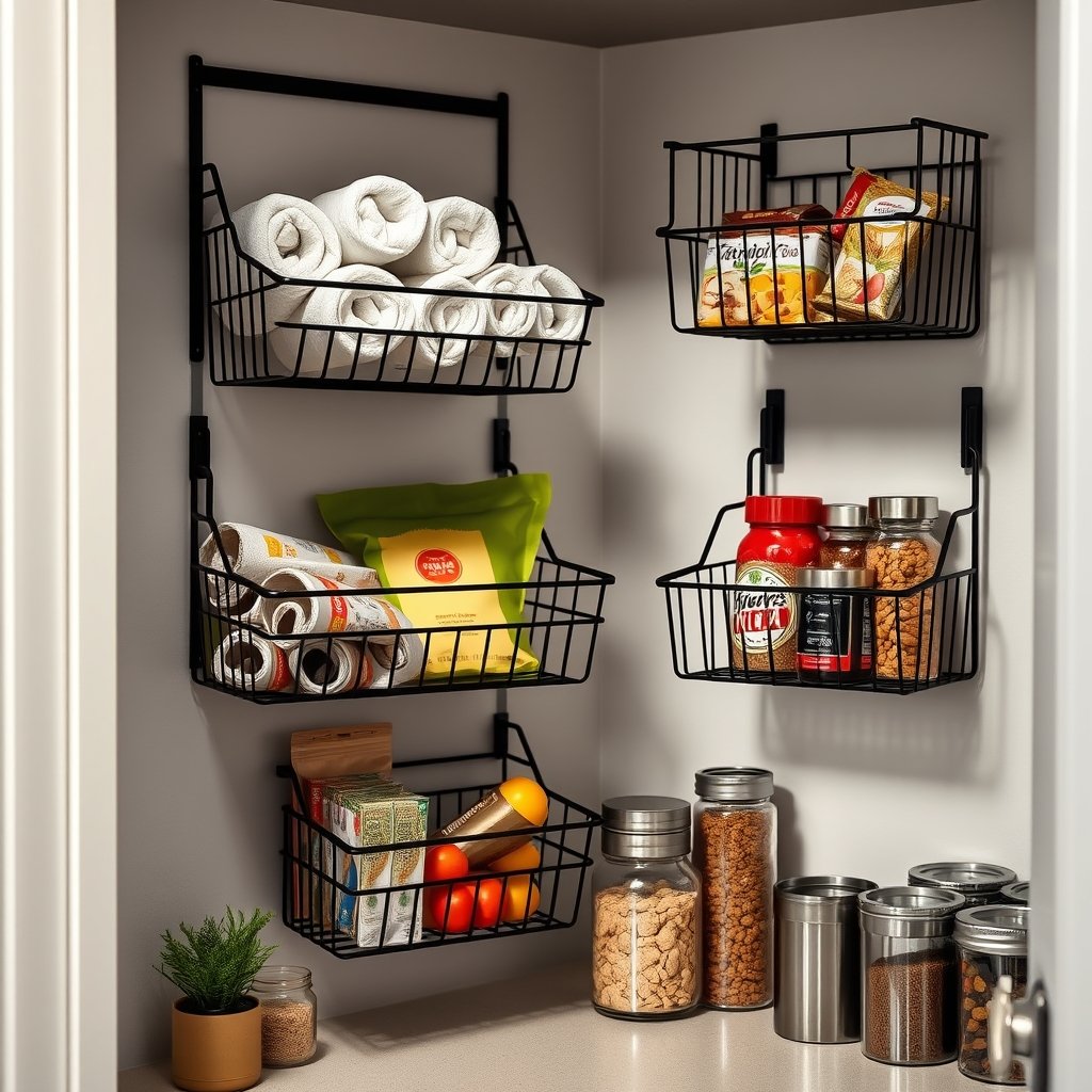 wall baskets in action