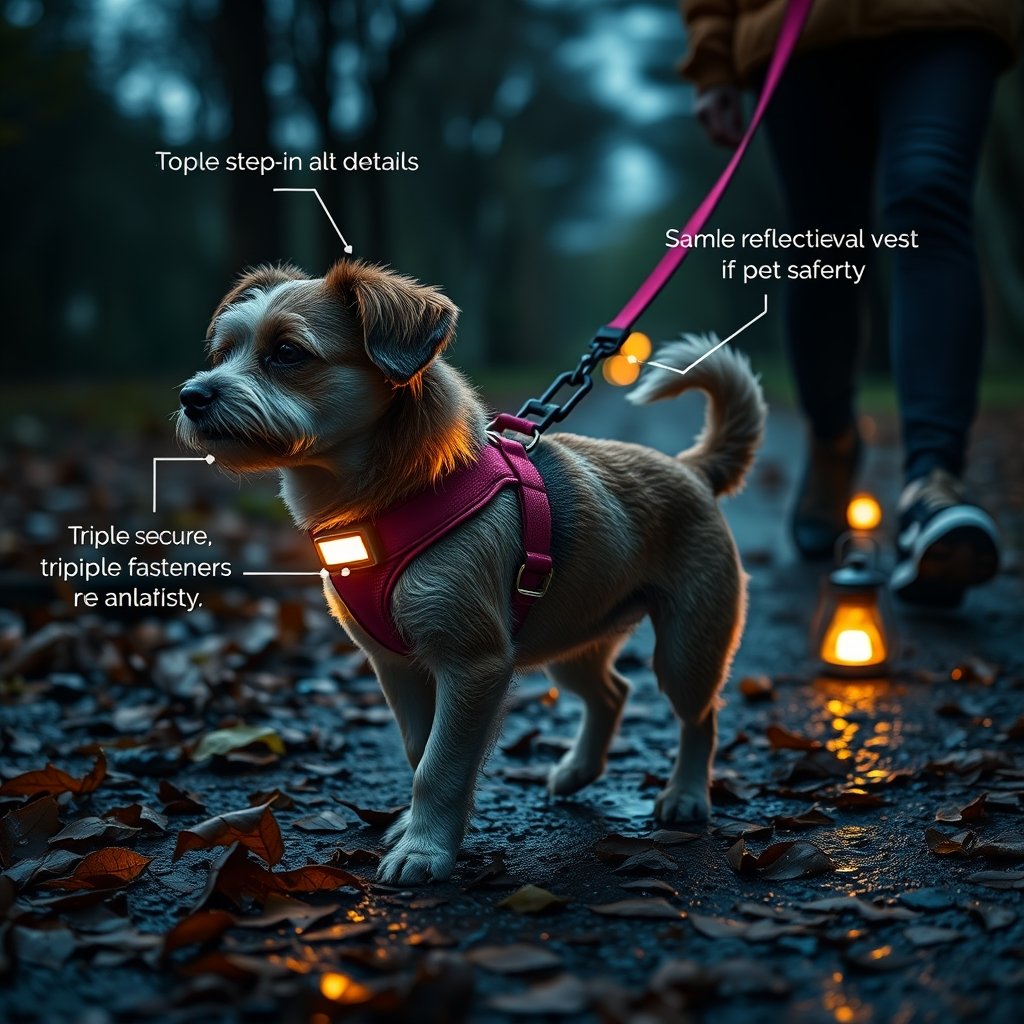 dog harness in action