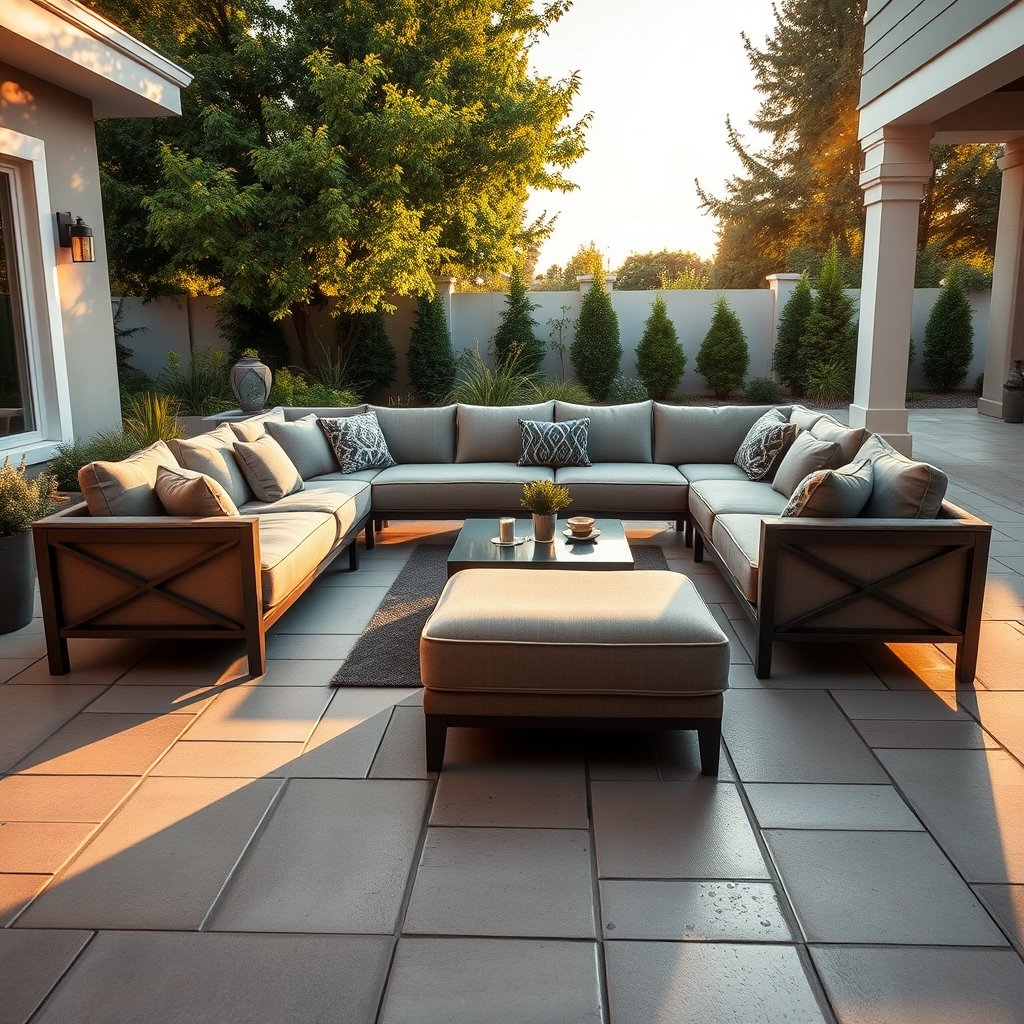 outdoor sofa set weather resistant - Illustration 1