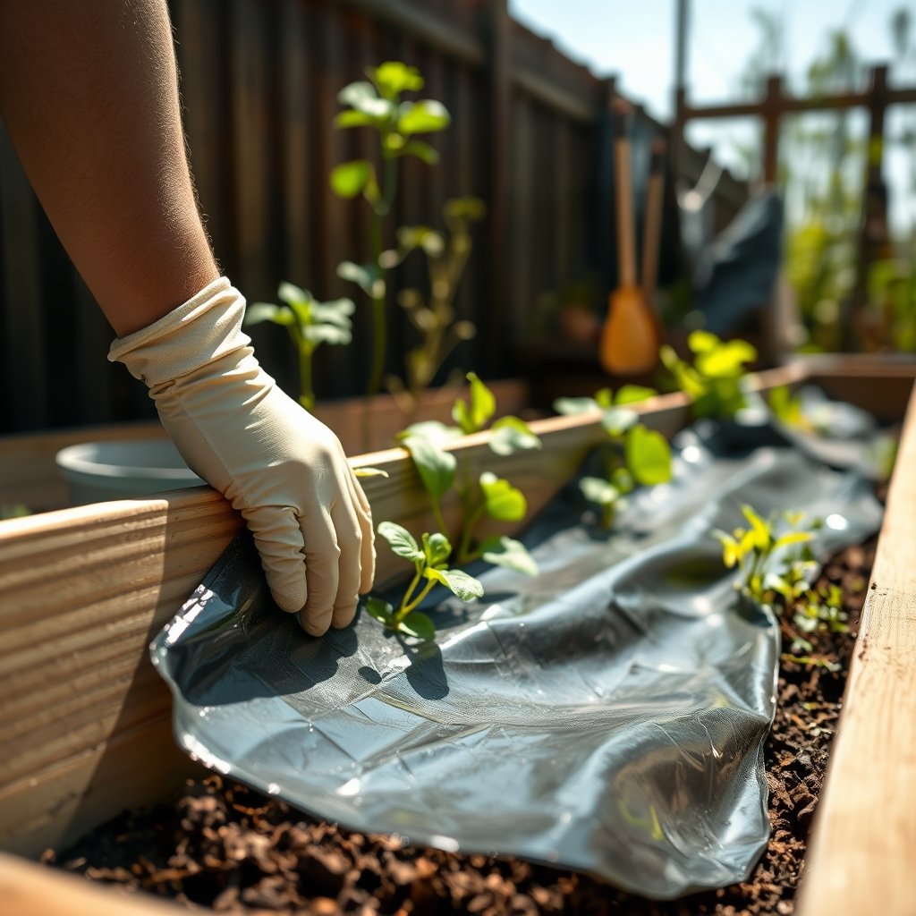 polyethylene sheeting in action