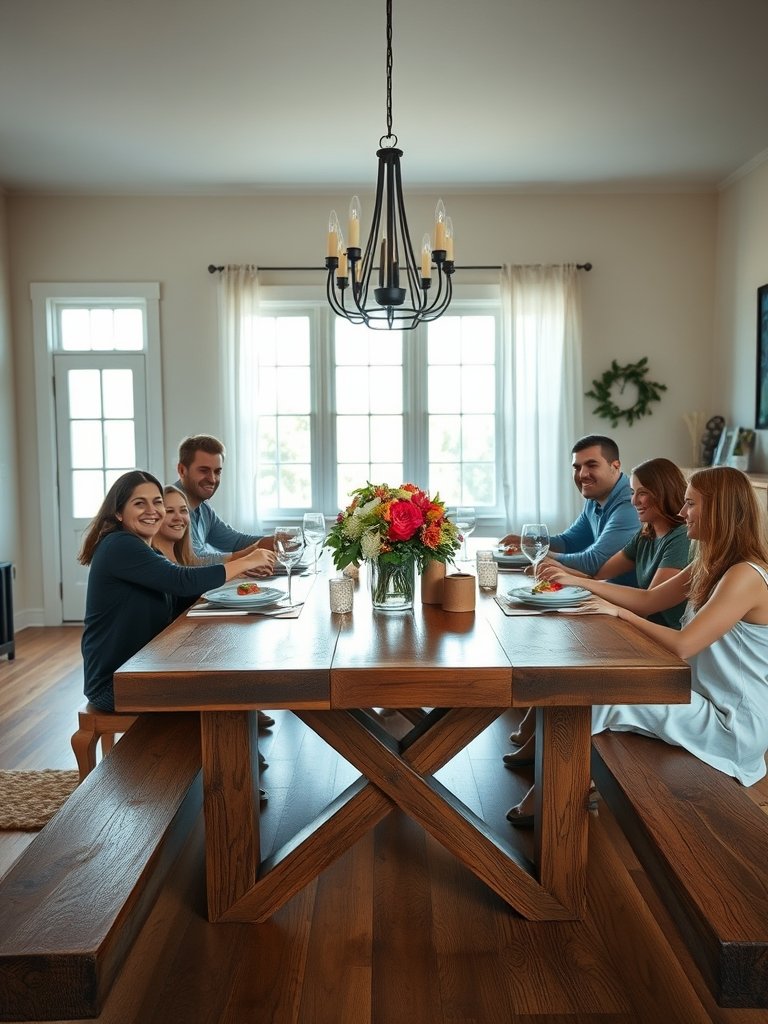 reclaimed wood dining table - Illustration 3