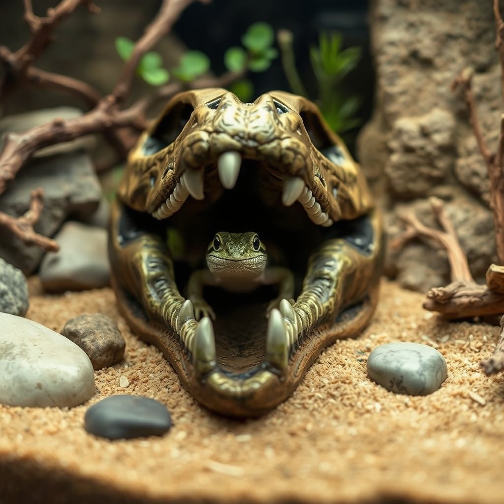 crocodile skull in action