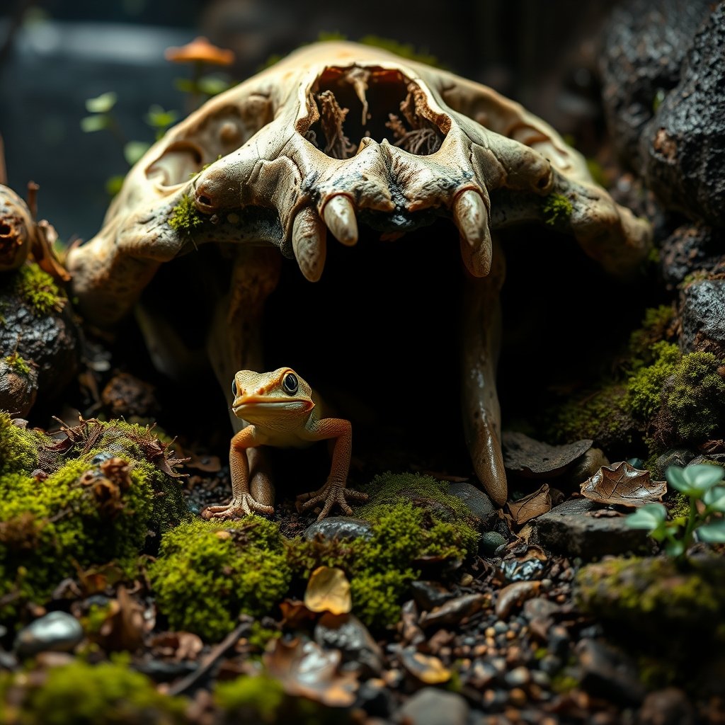 reptile hideout in action