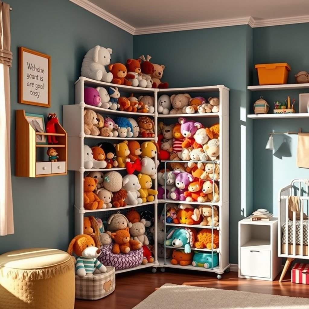 stuffed animal in action