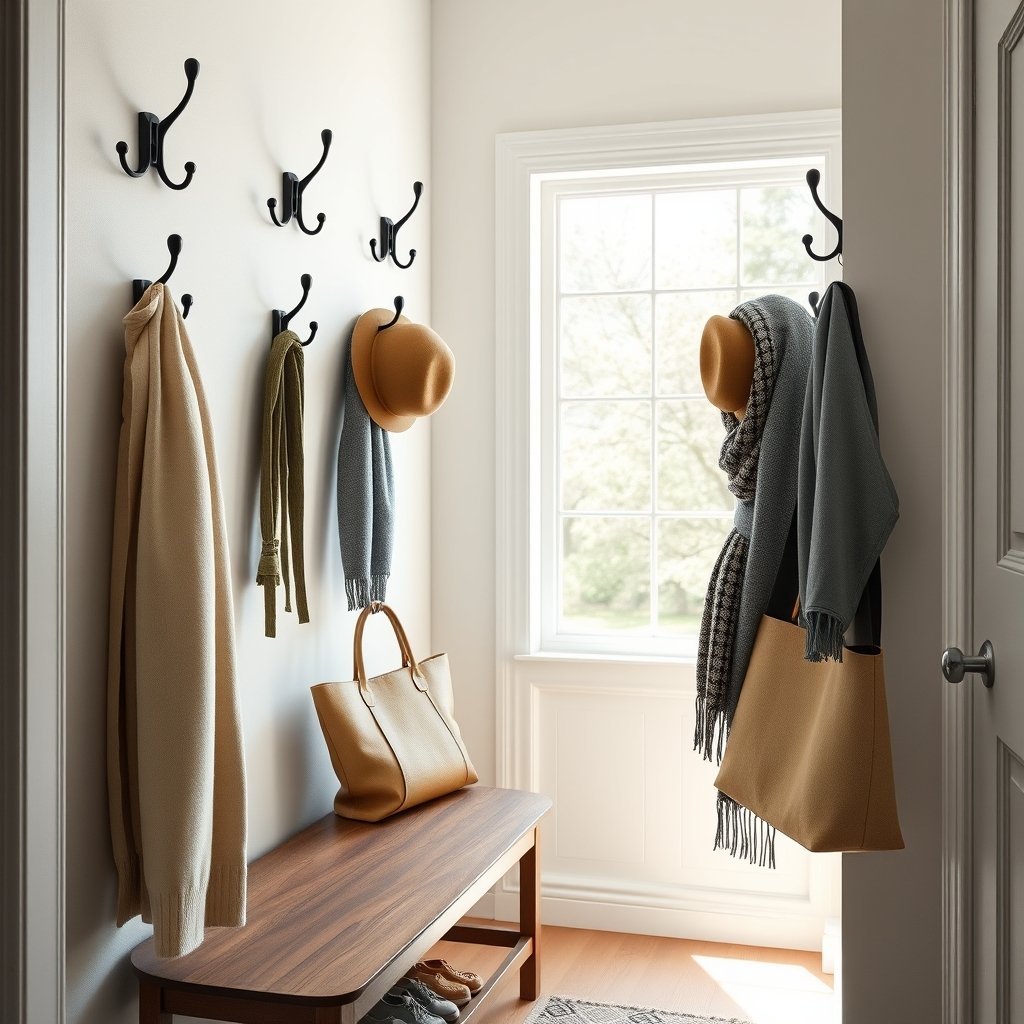 coat hooks in action