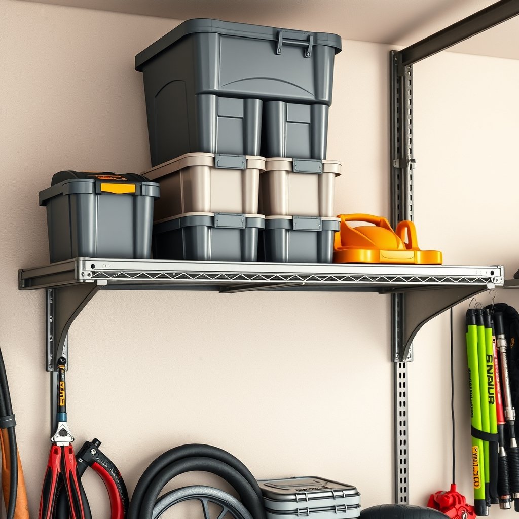 garage shelving in action