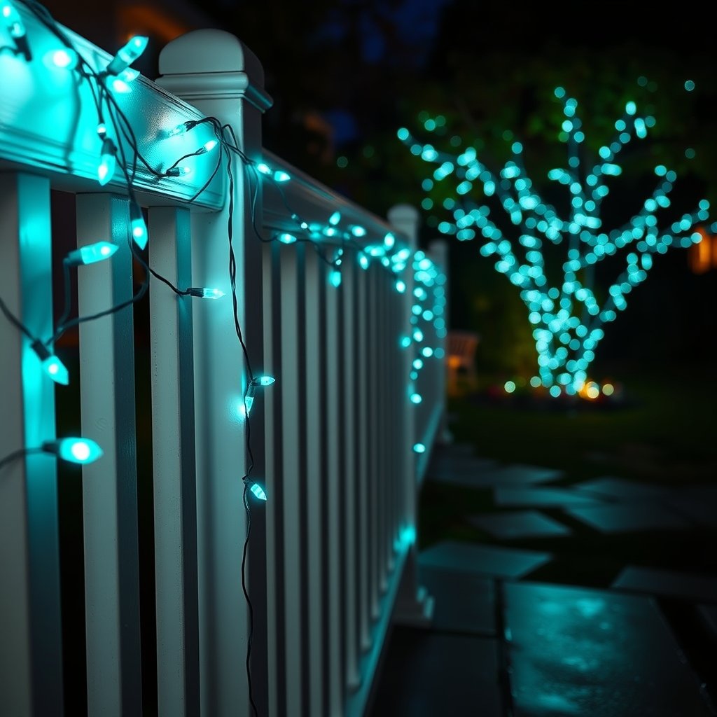 teal lights in action