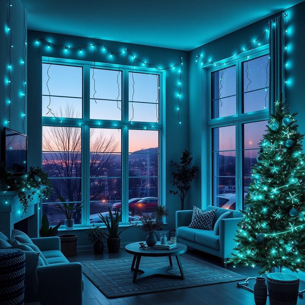 teal lights product view