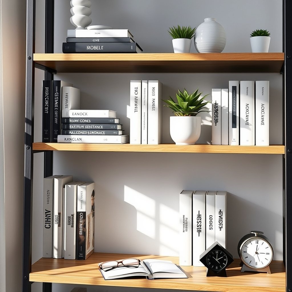 bookshelf organizer in action