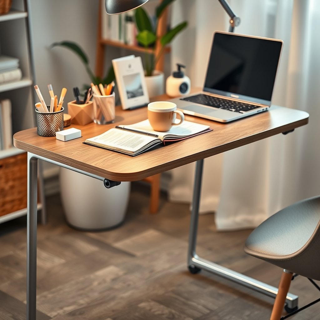 computer desk in action