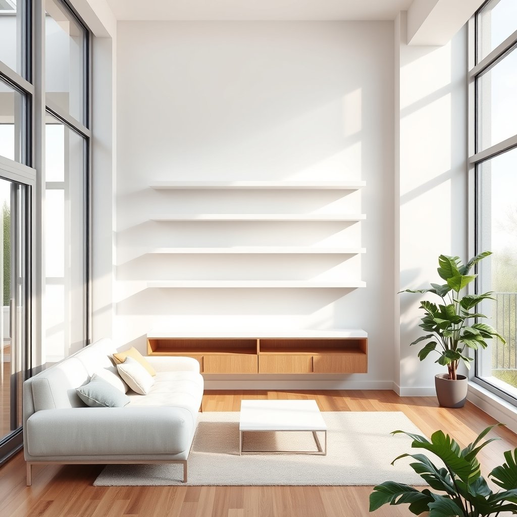 floating shelves product view