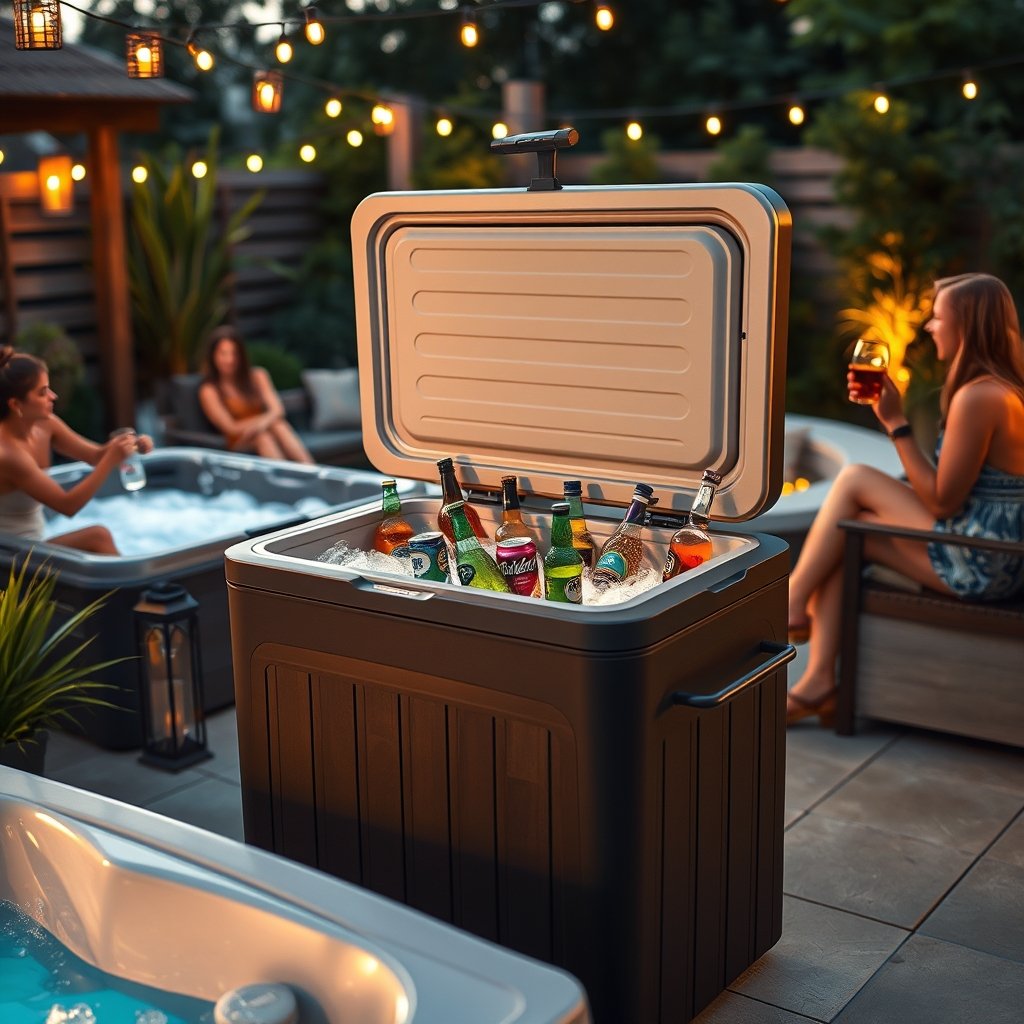 outdoor cooler in action